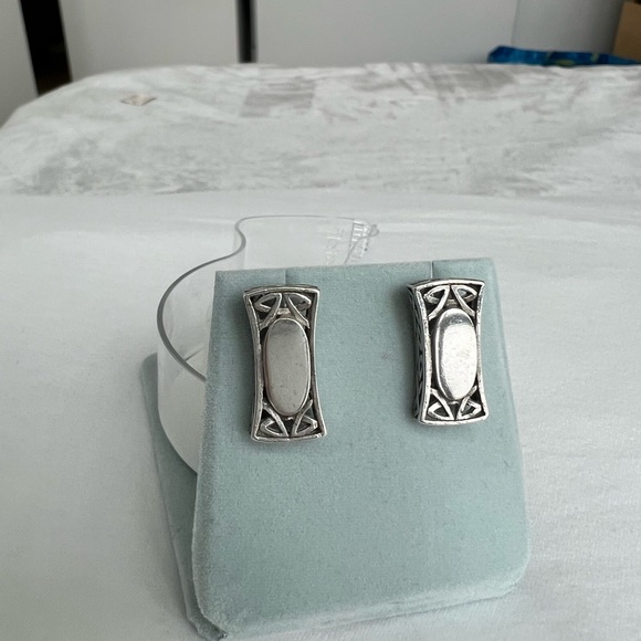 ❤️ Sterling silver earrings, new never worn, with intricate art nouveau details - Picture 7 of 9